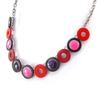 NOA [K0196] - Дизайнерское колье «Бора-Бора» розовое, фиолетово-красное.