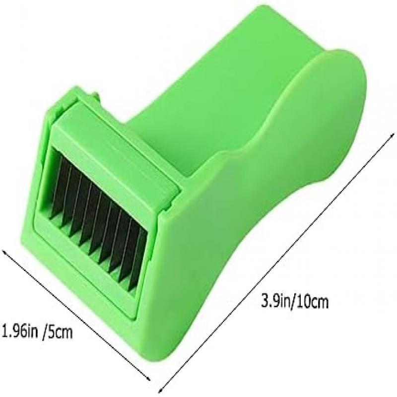 FUNNETOYU 2-Piece Vegetable Chopper Set with Finger Guard, Kitchen Vegetable Slicer, Manual Vegetable Grater, Practical Green Bean Shredder