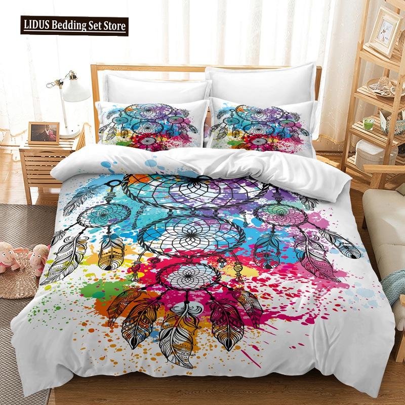 Комплект пододеяльника Ловец снов размера кинг, квин, племенной, экзотический, цветочный, богемный стиль, полиэстеровый комплект постельного белья для детей, девочек, мальчиков, подростков