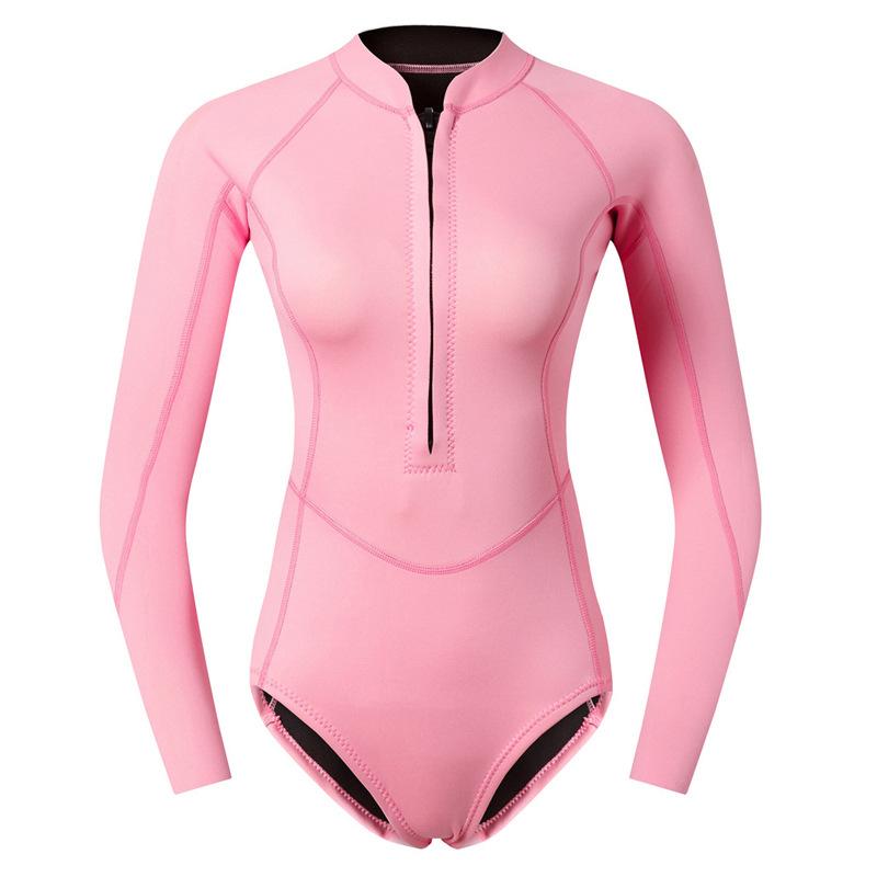 2Mm Wetsuit Women'S Wetsuit One-Piece Swimsuit Surfing Snorkeling Deep Diving Sun Protection Jellyfish Suit Bikini Outdoor