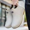 Short Rain Shoes Men's Adult Fashion Waterproof Shoes Thickened Wear-resistant Rain Boots Kitchen Work Low-top Flat Rain Boots Men
