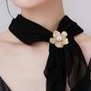 Scarf Buckle Shirt Ring Clip Slide-on Scarf Ring Flower Sun Rhinestone Scarf Buckle Clothing Accessory for Dates Parties Events