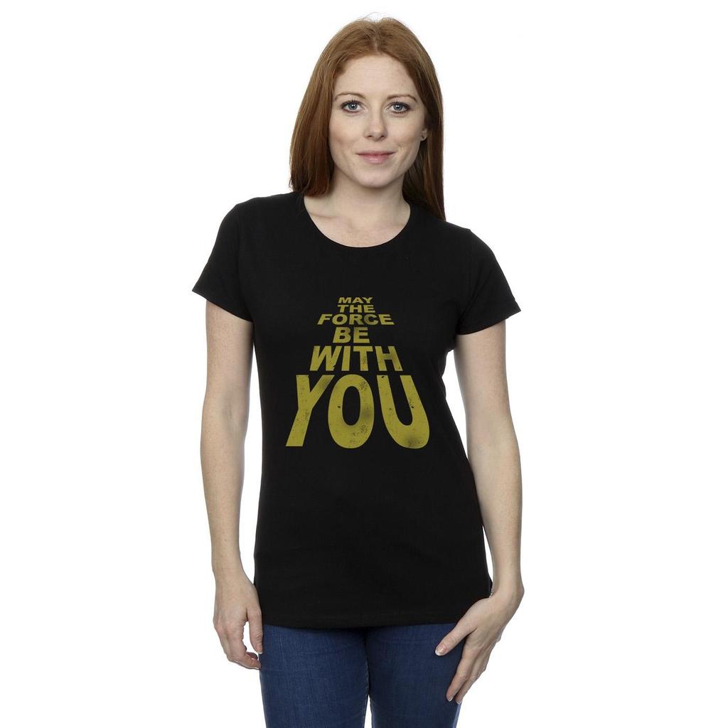 Star Wars Womens/Ladies May The Force Be With You Cotton T-Shirt