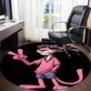 1PC Pink Panther Office Round Area Rug, Indoor Mat Suitable For Office, Under Office Chairs Bedroom Living Room Home Decor DT1212075