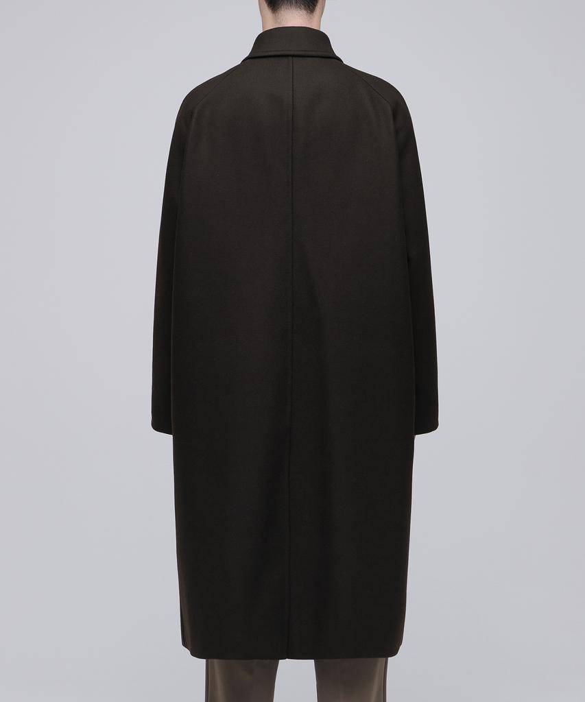 Musinsa Standard Mtr Oversized Balmacaan Coat [Dark Brown]