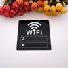 1PC 10cm/3.9inch WIFI Sign Mirror Wall Stickers Acrylic Handwriting Account and Password For Public Shope Signage Decorate