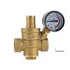 DN15 Brass Adjustable 1/2" Water Pressure Regulator Reducer With Gauge Meter