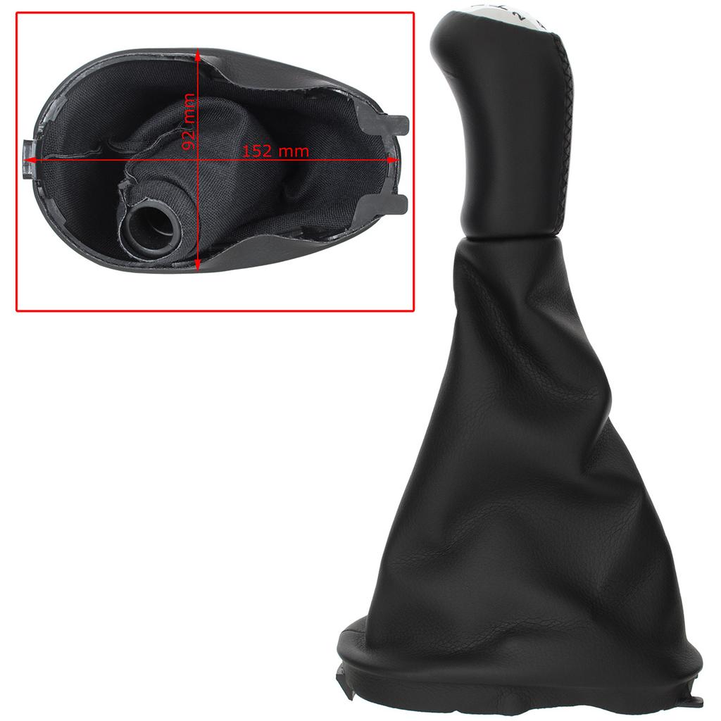 Renault Thalia 08-13 gear shift knob ECO LEATHER + 5-SPEED GAITERS