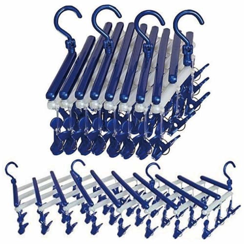 Destyle Zigzag Extendable Clothes Hanger, 44 Pinch, UV Protection, Long-Lasting, TK Planning, Blue