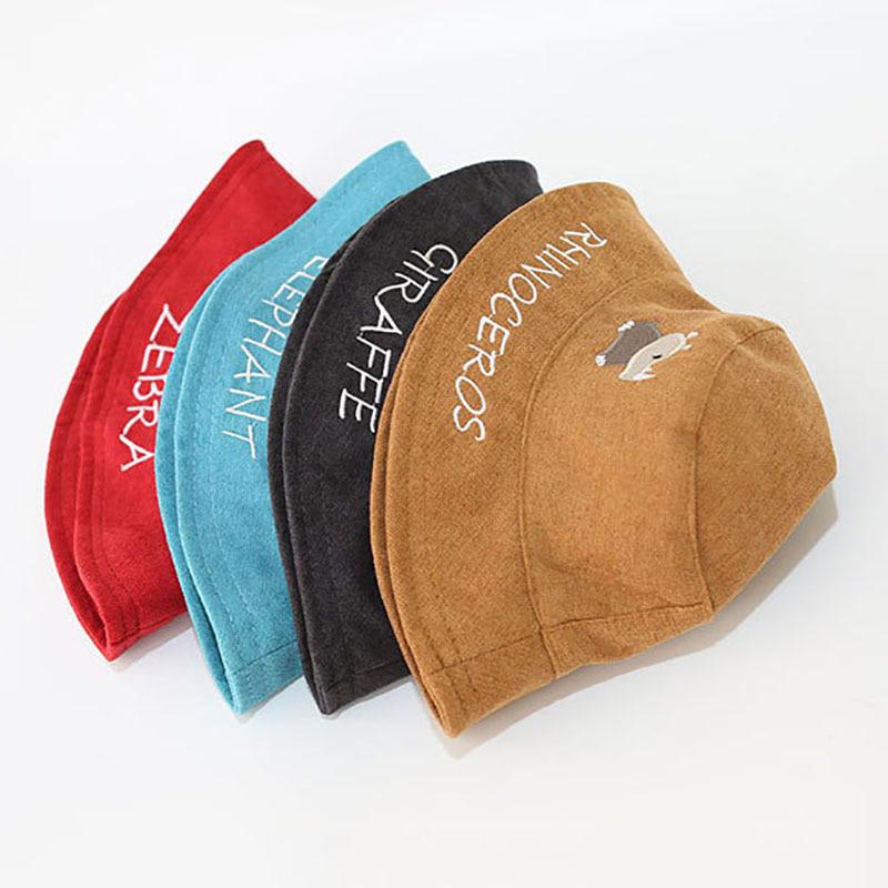 Детская шляпа с героями мультфильмов, весенне-летняя хлопковая кепка-ведро с буквами для маленьких девочек и мальчиков, детская шляпа от солнца, аксессуары