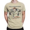 Men T-Shirt Yellowstone Dutton Ranch Vintage Cowboy Sunset Leisure 100% Cotton Tee Shirt Short Sleeve T Shirts O Neck Clothes