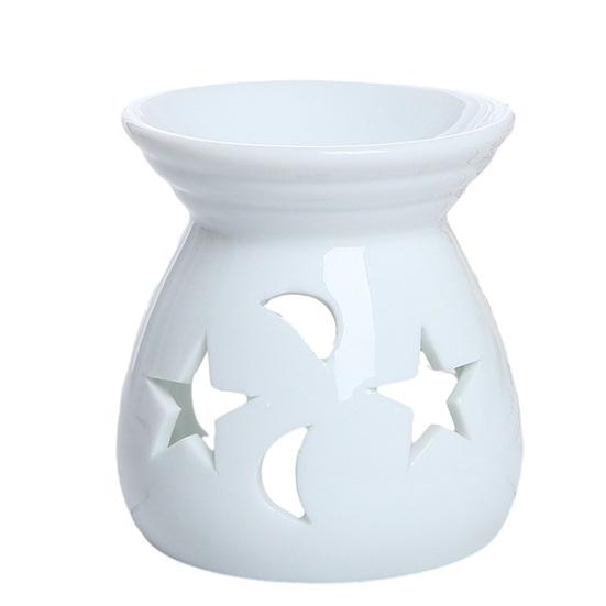 Ceramic Wax Melt Warmer Essential Fragrance Oil Diffuser Small Tea Light Candle Holder Desk Incense Aroma Burner for Home Bedroom Decor
