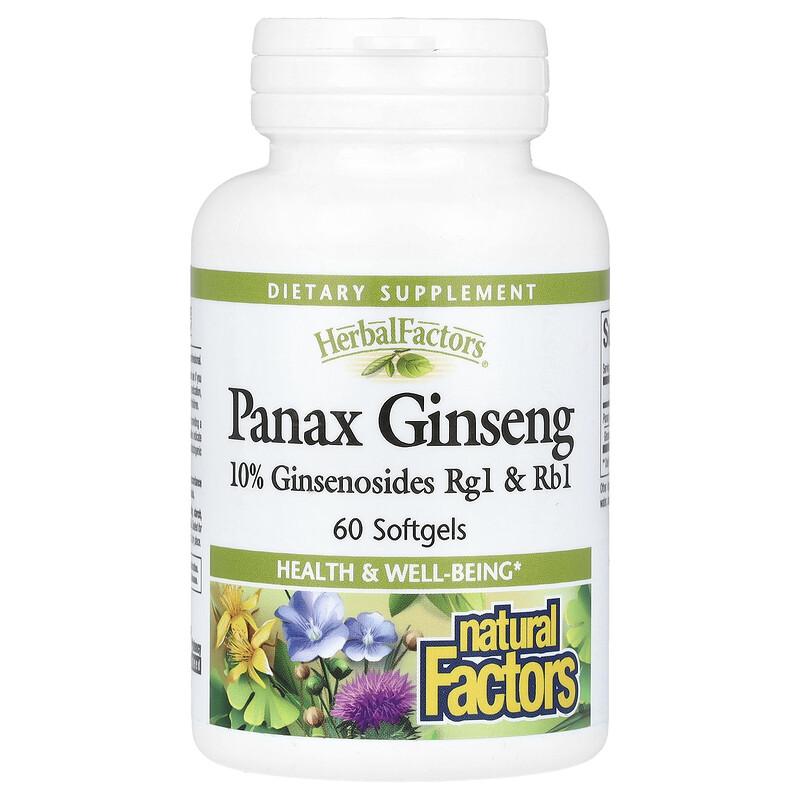 HerbalFactors, Panax Ginseng, 100 mg, 60 Softgels
