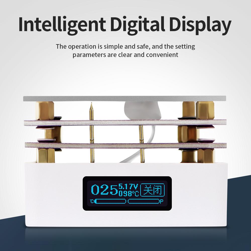 Мини Регулируемый Нагревательный Столик с Постоянной Температурой Тип-C USB Нагревательная Пластина для Пайки Нагревательный Столик Инструменты для Ремонта Цифровой Дисплей 65 Вт 20 В