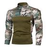 Mens Tactical Combat Sweaters Men Military Uniform Camouflage Zippers Sweatsuits US Army Clothes Camo Long Sleeve Shirt