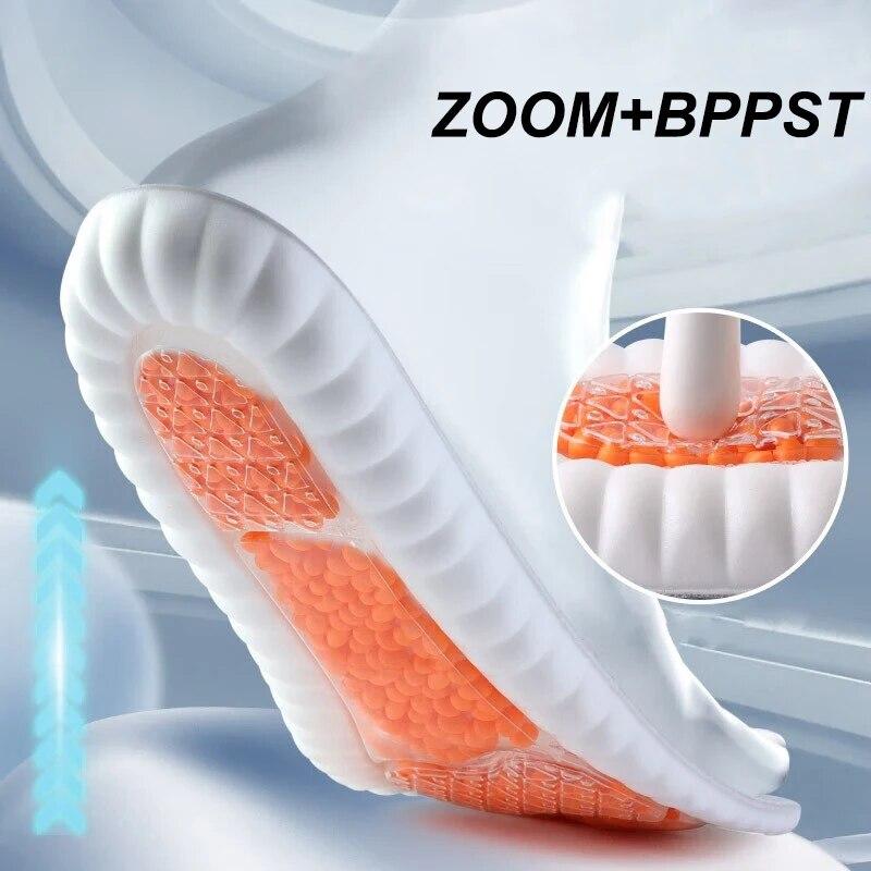 Sport Insoles 4D PU Insoles Super Soft High Elasticity Shoe Pads Deodorant Cushion Arch Support Running Insoles
