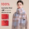 ZOOLER Women's 100% Australian Wool Plaid Scarf