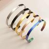 1 Pcs Cuff Bracelets On Hand Couple Fashion Bangles Charm Stainless Steel Bracelet For Women Jewellery Accessories