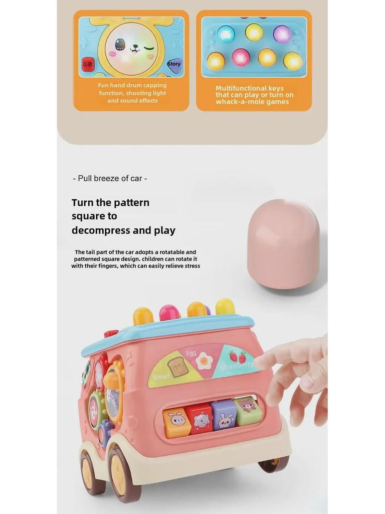 Музыкальная игрушка Hexahedron Baby Whack-a-Mole - обучающий барабан для мальчиков и девочек 1-2 лет