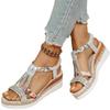 Fashion Shoes for Women Summer Women Wedge Bohemia Rhinestones Casual Platform Sandals Female Peep Toe Outdoor Beach Shoes 36-43