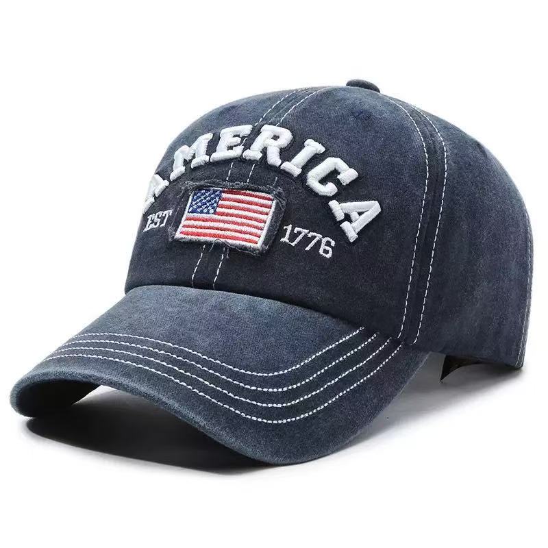 Америка Винтаж Стиранный Деним Snapback Козырек Бейсболка Для Мужчин Женщин Спорт Отдых Рыболовная Шляпа Солнцезащитная Шляпа