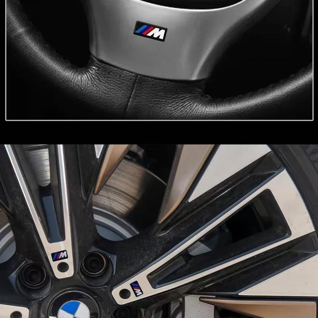Durable BMW Wheel Hub M Logo Stickers Tire Badges New 3 5 Series X1 X5 Steering Wheel Body Tuning Car Sticker Auto Accessories CG4 CG4