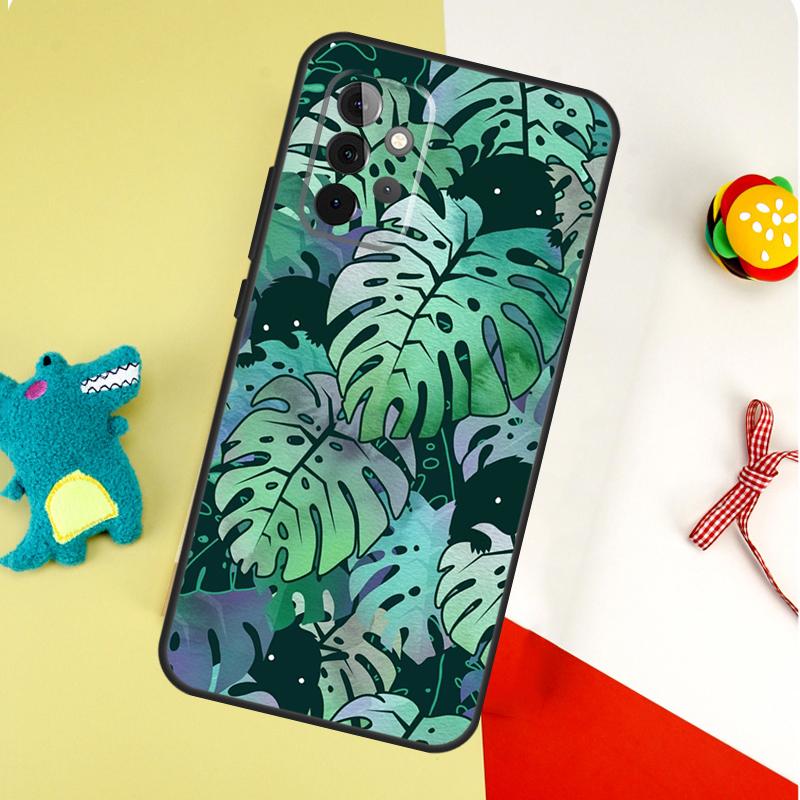 Тропические листья Монстеры для Samsung Galaxy A05 A06 A16 A54 A34 A14 A55 A35 A15 A53 A33 A13 A22 A32 A52 Чехол для телефона