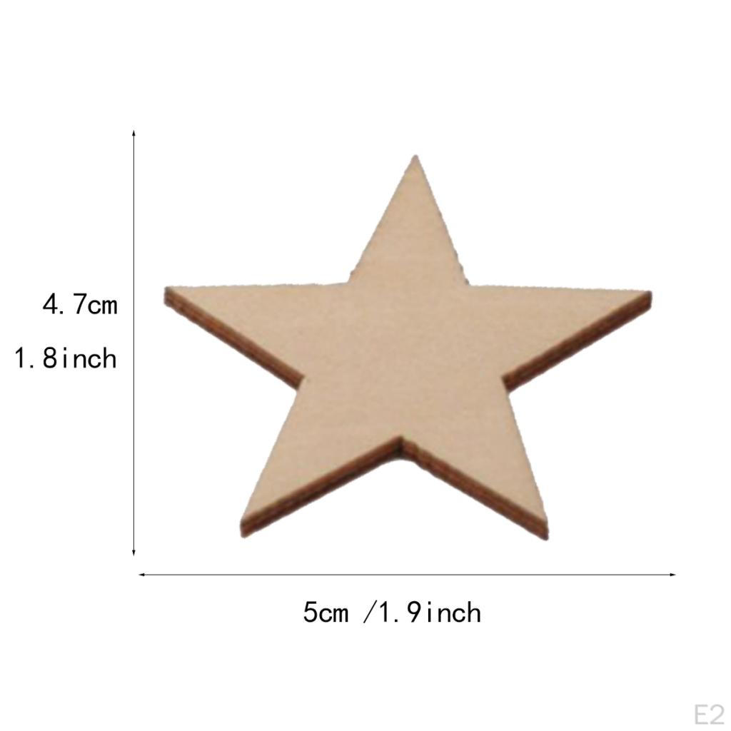 25 штук деревянных звездочек, дисков, деревянных украшений, изделий ручной работы, свадебных