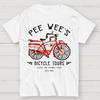 Pee Wee's Bicycle Tours 100% Cotton Summer Casual Cool Loose T-Shirt