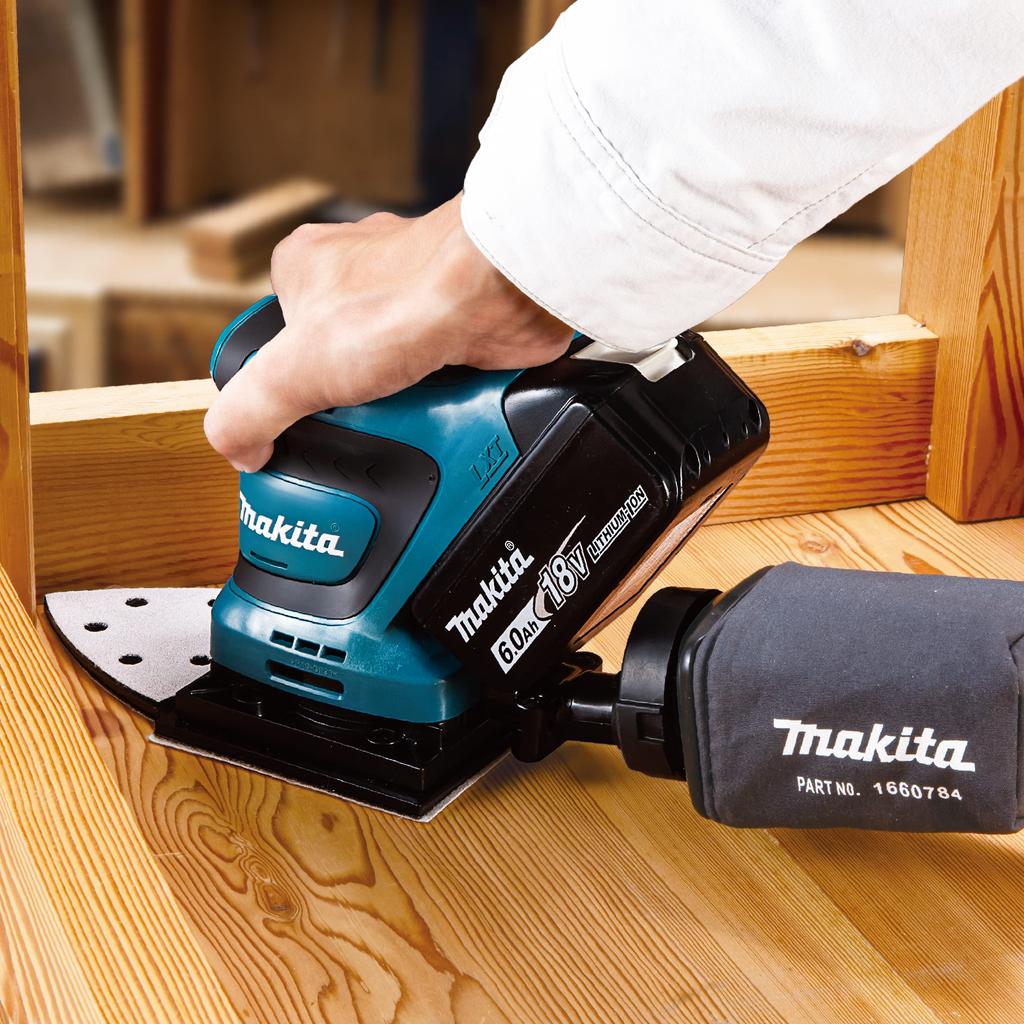 Makita BO483DZ Rechargeable Dustproof Mini 18V and Charger Sold Sander, (Battery Separately)