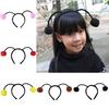 Kids Elf Ladybug Bee Furry Pom Ball Headband Hair Hoop Cosplay Costume Headwear Hair Clips for Girls Korean Accessories Headwear