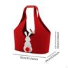 Bunny Easter Bag Felt Tote with Handle Basket Container for Party Supplies