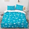 Starfish Duvet Cover King Queen Blue Ocean Bedding Set Beach Seaside Quilt Cover Sea Animal 2/3pcs Polyester Comforter Cover