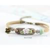 Forest Series Plant Hand-kneaded Ceramic Adjustable DIY Bracelet For Women Gift Jewelry