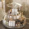 360 Degree Rotation Transparent Storage Box Makeup Cosmetic Storage Shelf Bathroom Display Shelf Skincare Case Organizer Holder