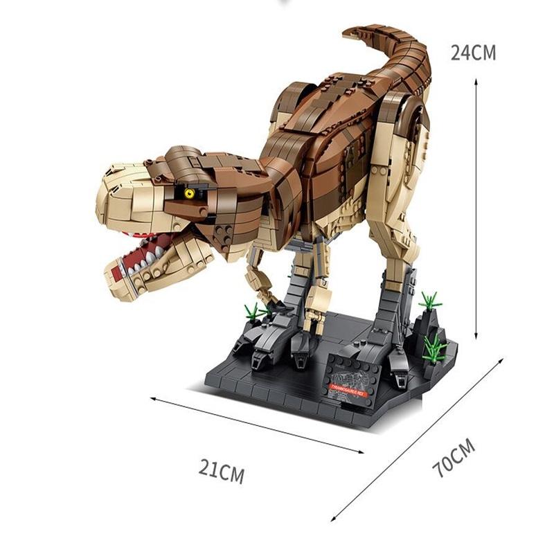 2107Pcs Jurassic Park Dinosaur Series Tyrannosaurus Rex Burst Dragon Collection Of Toys For Boys And Children Building Blocks