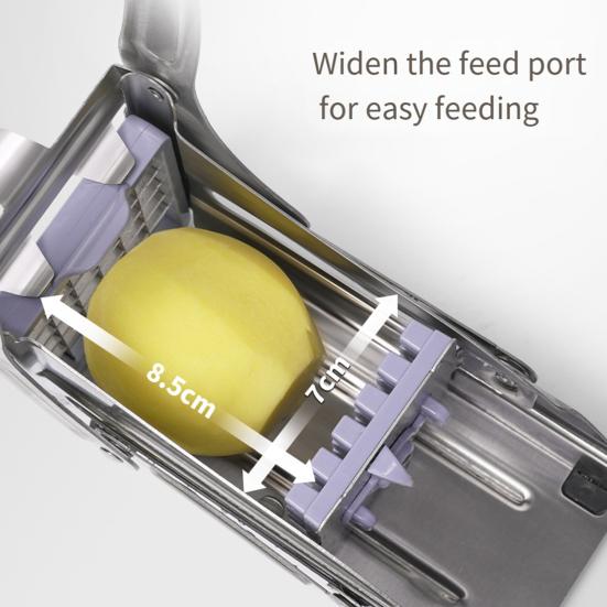 Картофелерезка из нержавеющей стали, резак для полосок картофеля, машина для резки картофеля фри с острым лезвием, измельчитель овощей для дома