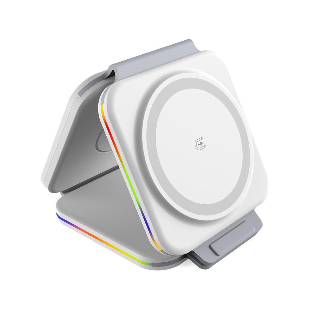 Портативное магнитное беспроводное зарядное устройство 3 в 1, складное для iPhone 14, 13, 12 Pro, 11, XS, 8, Airpods Pro, 3, Apple Watch, 7, SE, 6, 5, быстрые зарядные устройства