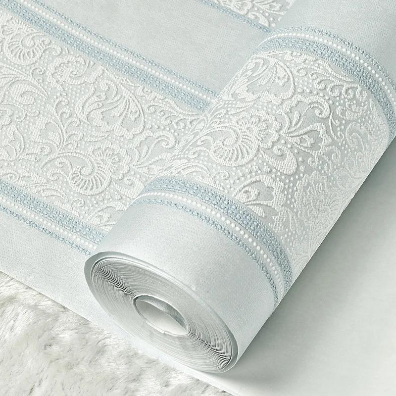 Современные европейские 3D тисненые обои в полоску из нетканого материала в рулоне для гостиной, спальни, фоновые обои, украшение дома