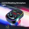 RGB Bluetooth 5.0 FM Transmitter Handsfree Car Radio Modulator U-Disk Aux MP3 Player With Dual USB Type C Quick Charge Adapter