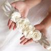 Wedding Accessories Bridal Belts Satin Flower Sash Woman Girl Belts Flower Bead Belts Floral Belt Wedding Rhinestone Flower Belt
