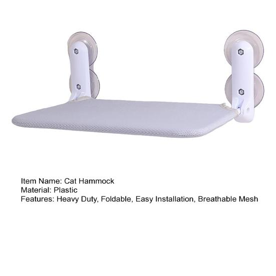 Беспроводная лежанка для кошек на окно, гамак для кошек с 4 присосками, складная кровать-гамак для кошек со съемным моющимся сетчатым чехлом для домашних кошек