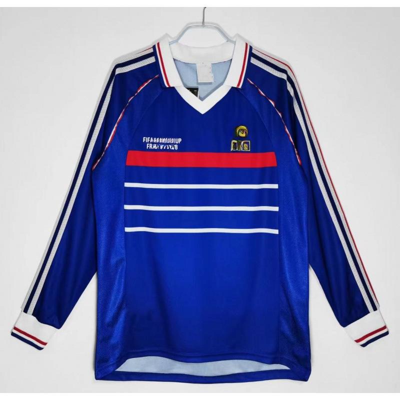 AC retro long-sleeved jersey England Paris France football jersey