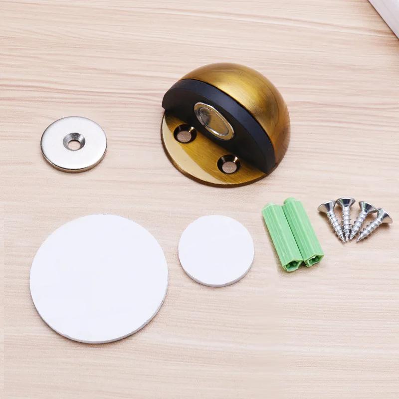 Нержавеющая сталь, резиновый магнитный дверной стопор, наклейка без перфорации, скрытые дверные держатели, напольные дверные упоры без гвоздей