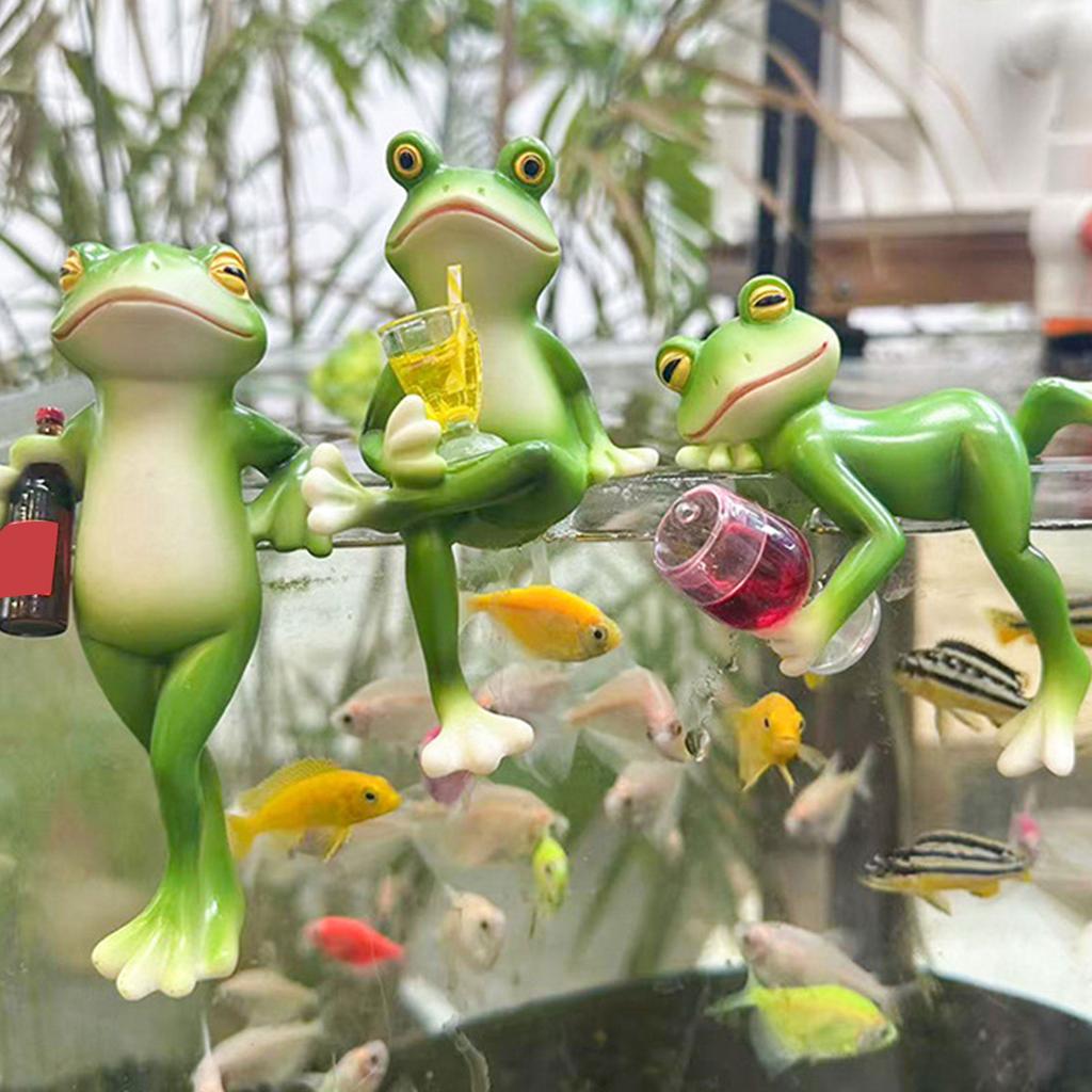 Подвеска для цветочного горшка Лягушка Декоративные фигурки Лягушка Декоративная Лягушка Животные Полистоун Статуэтка Садовое украшение Подвеска Лягушка