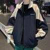 Sports Jacket Spring and Autumn Tide Youth Handsome Wild Loose Casual Color Blocking Loose Jacket