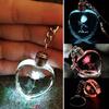 LED Light Faux Crystal Flower Floral Heart Key Chain Keyring Gift