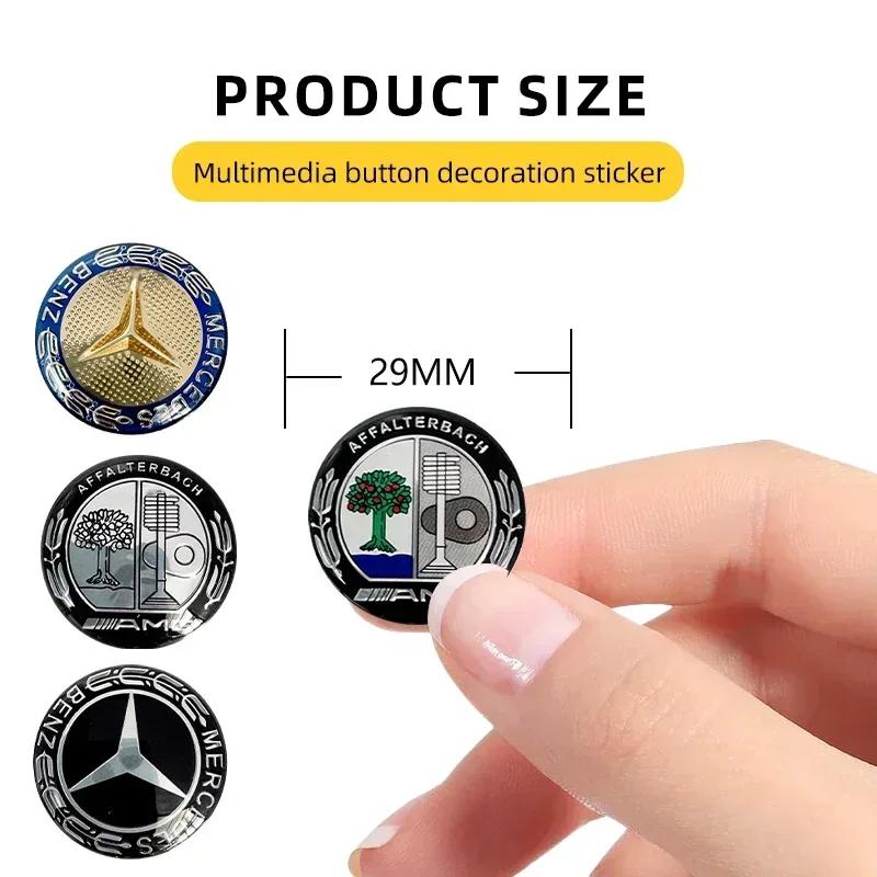 Car Sticker Benz Hot For Benz For AMG Benz Car Multimedia Knob Decorative Stickers For Mercedes-benz AMG Barbosa W205 C300 W203