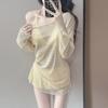 Pure Desire Lazy Style Hot Girl Blouse Bikini Split Three-piece Sexy Long-sleeved Swimming Suit Female