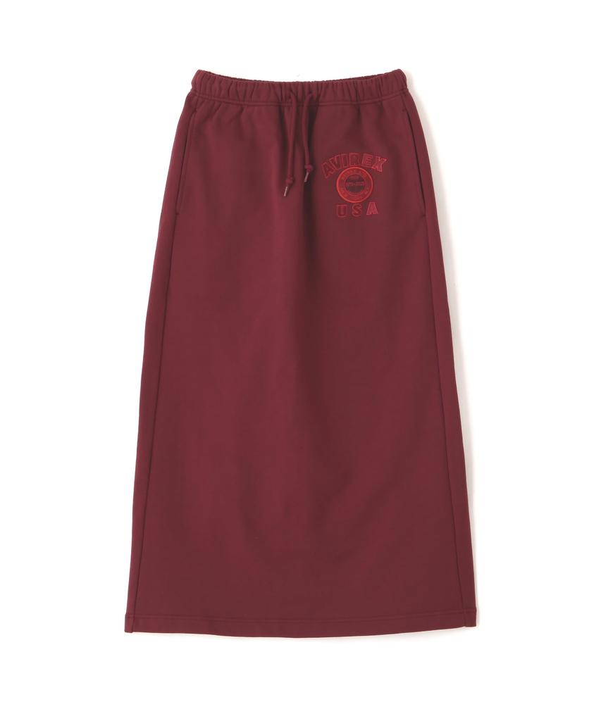 AVIREX 50th VARSITY SKIRT women's S 381 burgundy 783-5216606